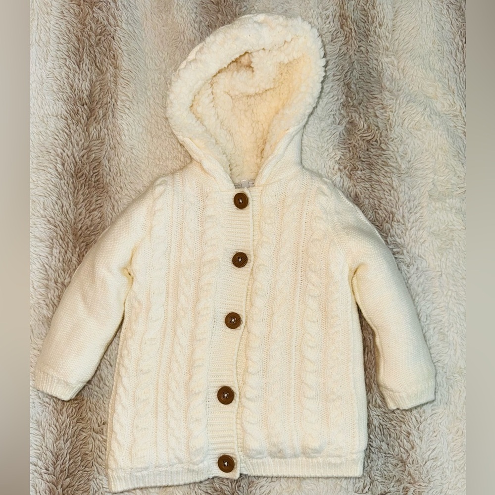 Koala Baby Cream Hooded Cardigan Sweater